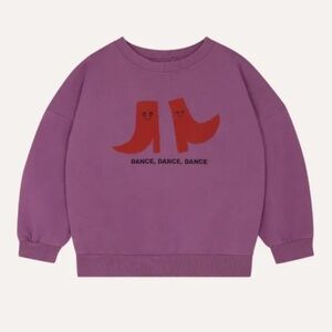 THE CAMPAMENTO Purple Graphic Sweatshirt with Red Boot Motif